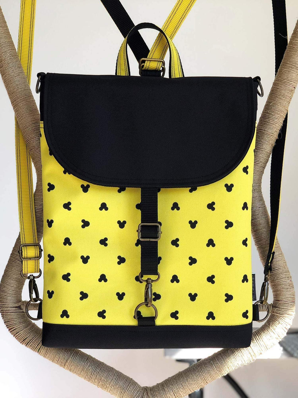 Designer Black And Yellow Backpack Large Black Shoulder Bag With Cute Eye  Print And Zipper Wallet Purse For Women From Saddle_bags, $64.5 | DHgate.Com